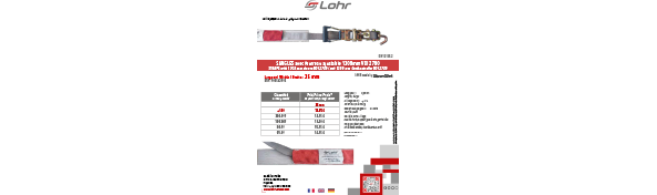 Sangles avec fourreau ajustable 1300mm – VDI 2700